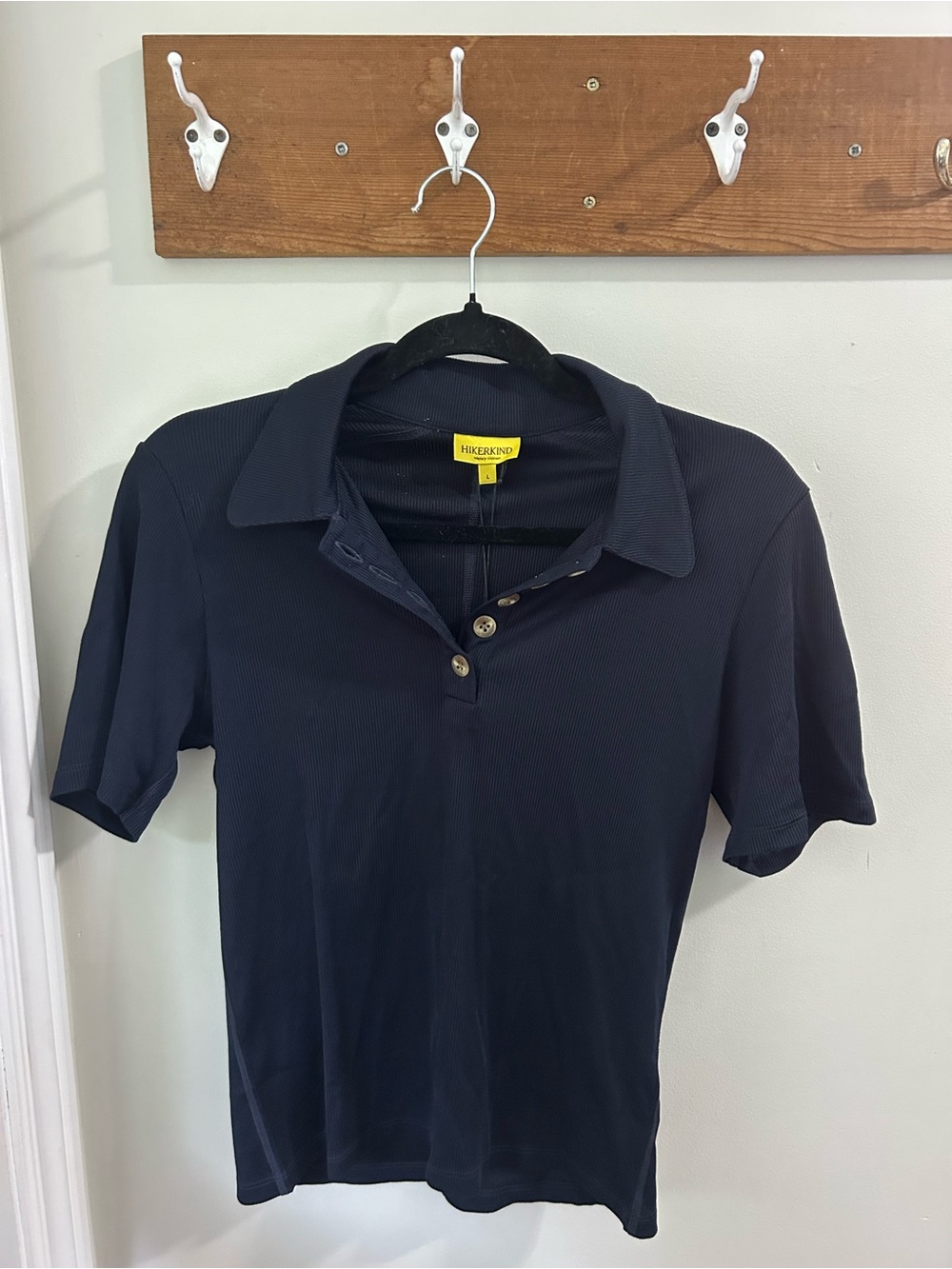 HikerKind Navy Short-Sleeve Polo Top